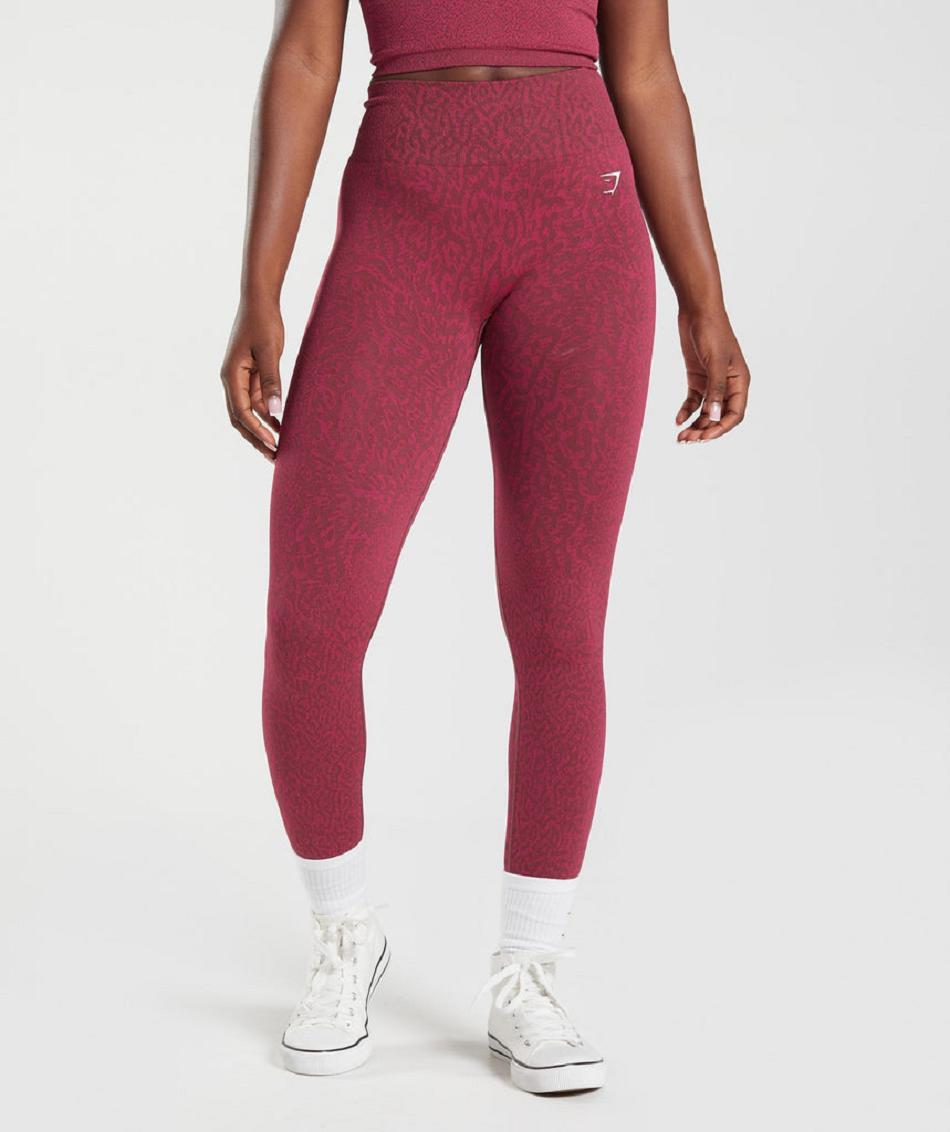 Legginsy Damskie Gymshark Adapt Animal Seamless Różowe Brązowe | PL 2277OKI